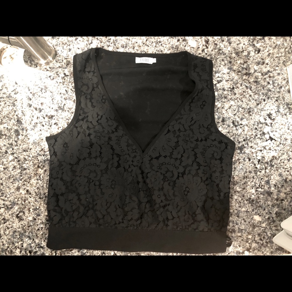 Black Crop Tobi Tank